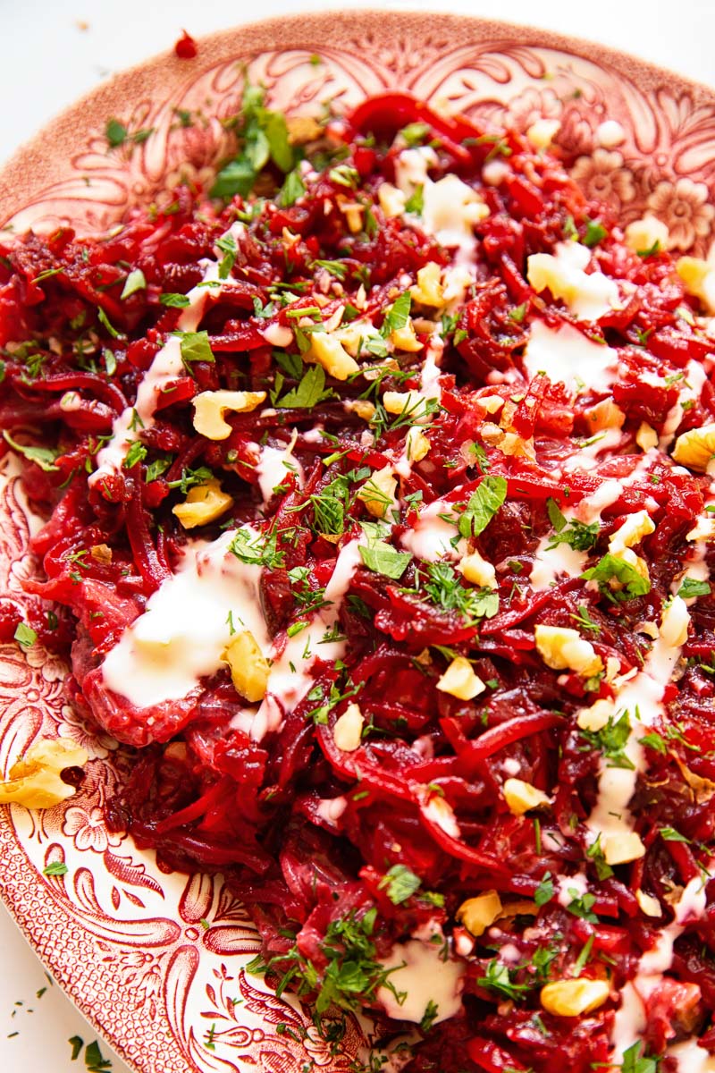 Beetroot Salad with herbs and walnuts