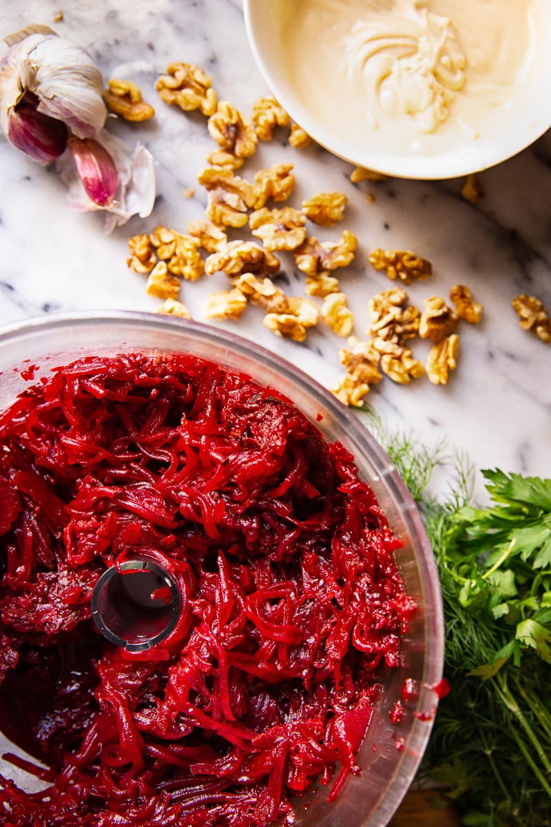 Beet salads ingredients 