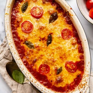 baked gnocchi with mozzarella