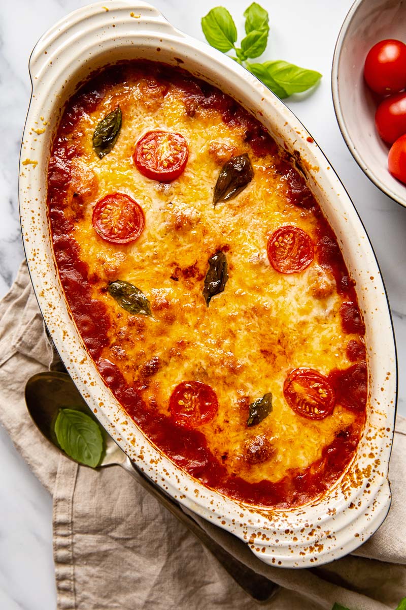 baked gnocchi with mozzarella 