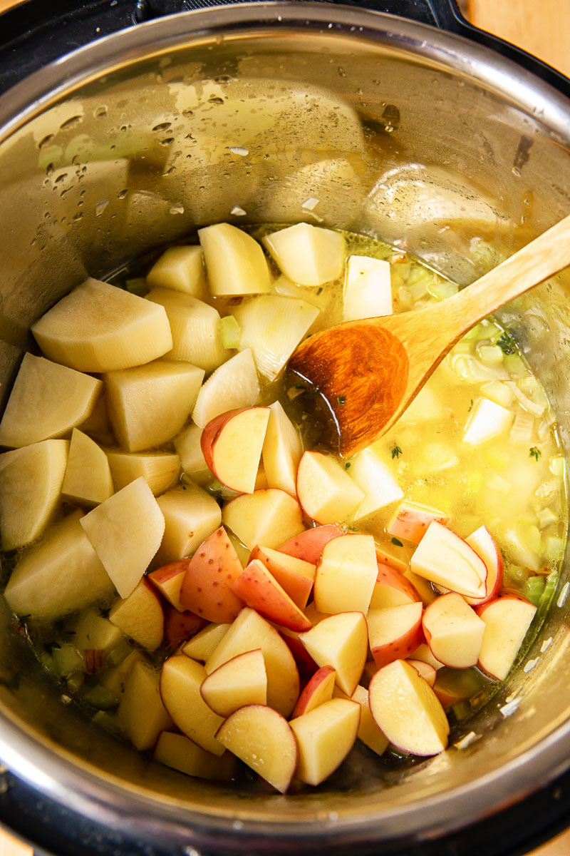 cut potatoes in Instant Pot 