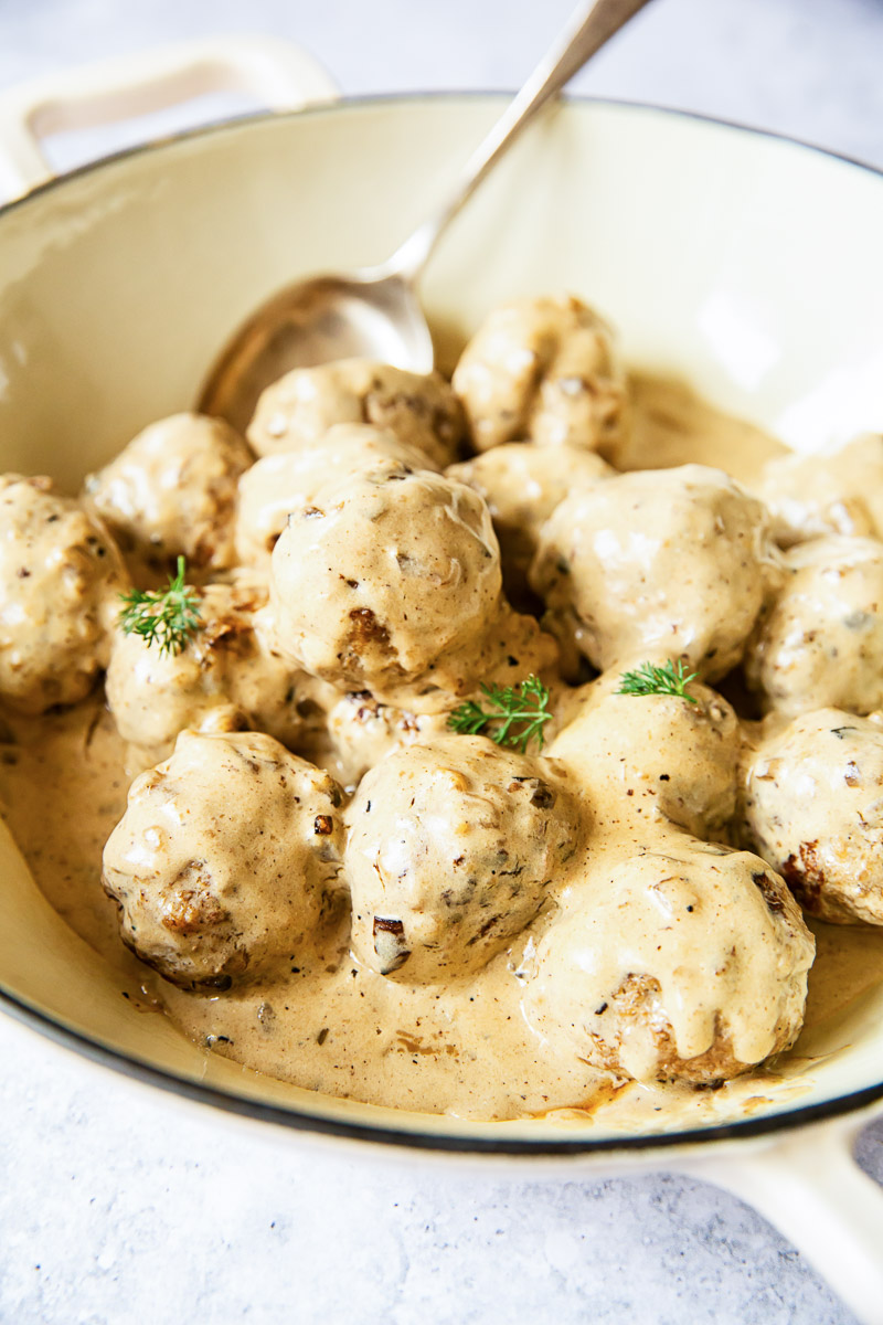 Swedish Meatballs in Cream Sauce - Vikalinka