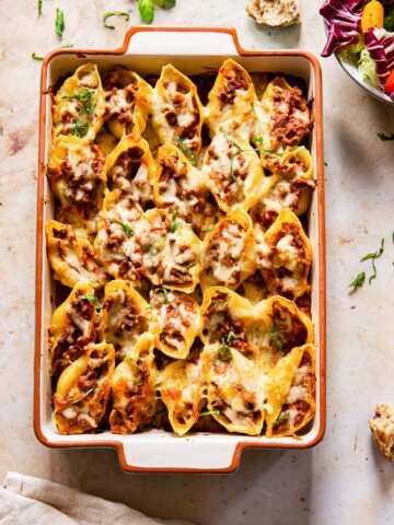 pasta bake image from above