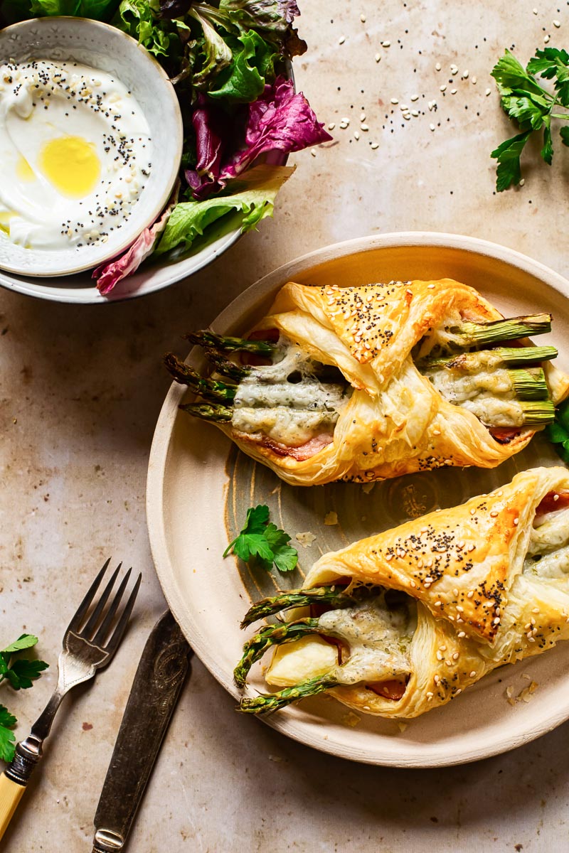 puff pastry appetizers on plate