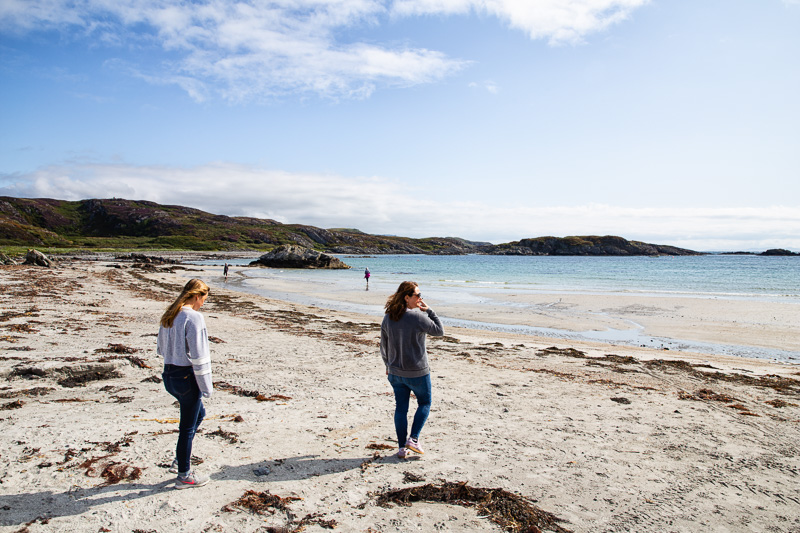 beach scene in Scotland