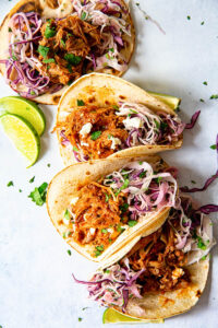 Slow Cooker Pulled Pork Tacos With Cilantro Lime Slaw