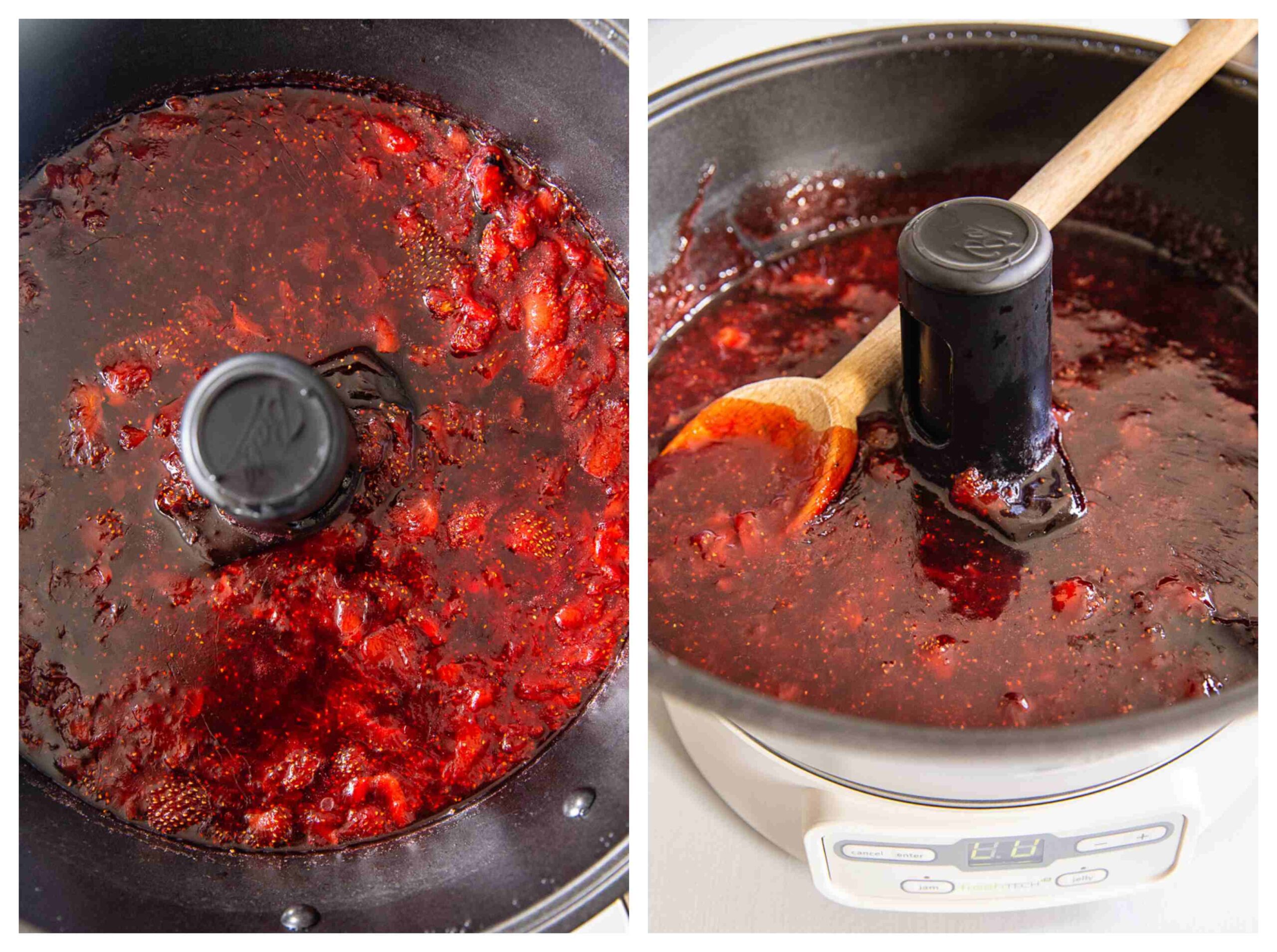 strawberry jam in jam maker