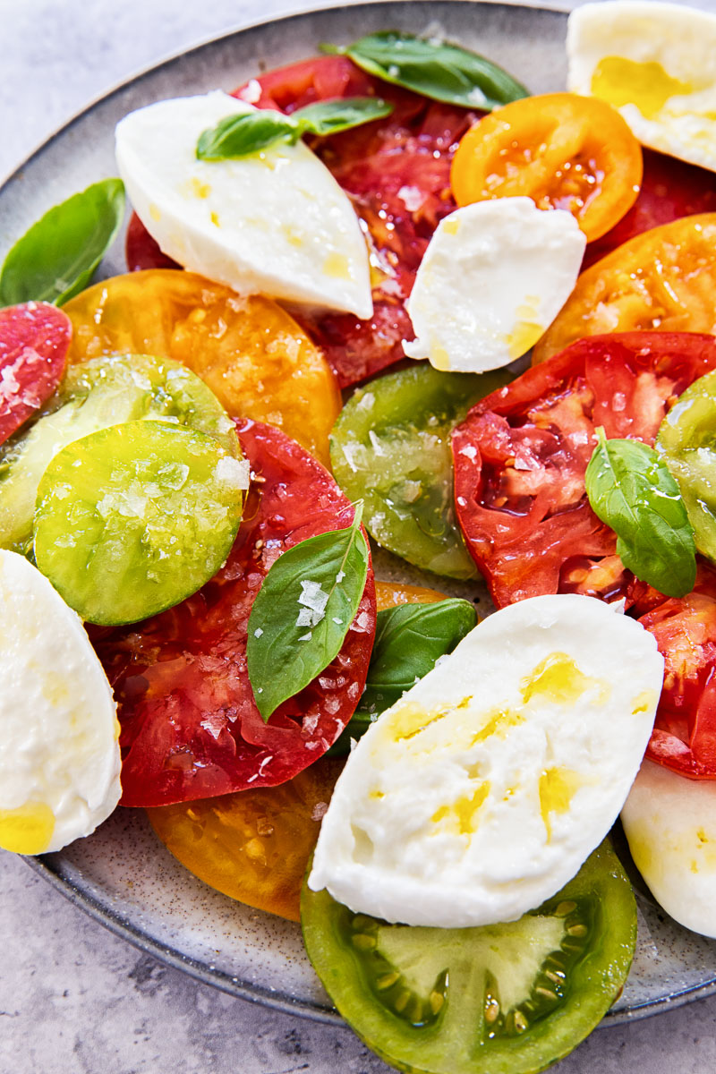 Tomato Salad with Basil and Mozarella (Insalata Caprese)