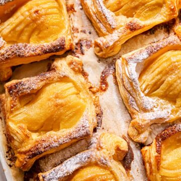puff pastry pear tarts