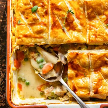 turkey pot pie with puff pastry crust