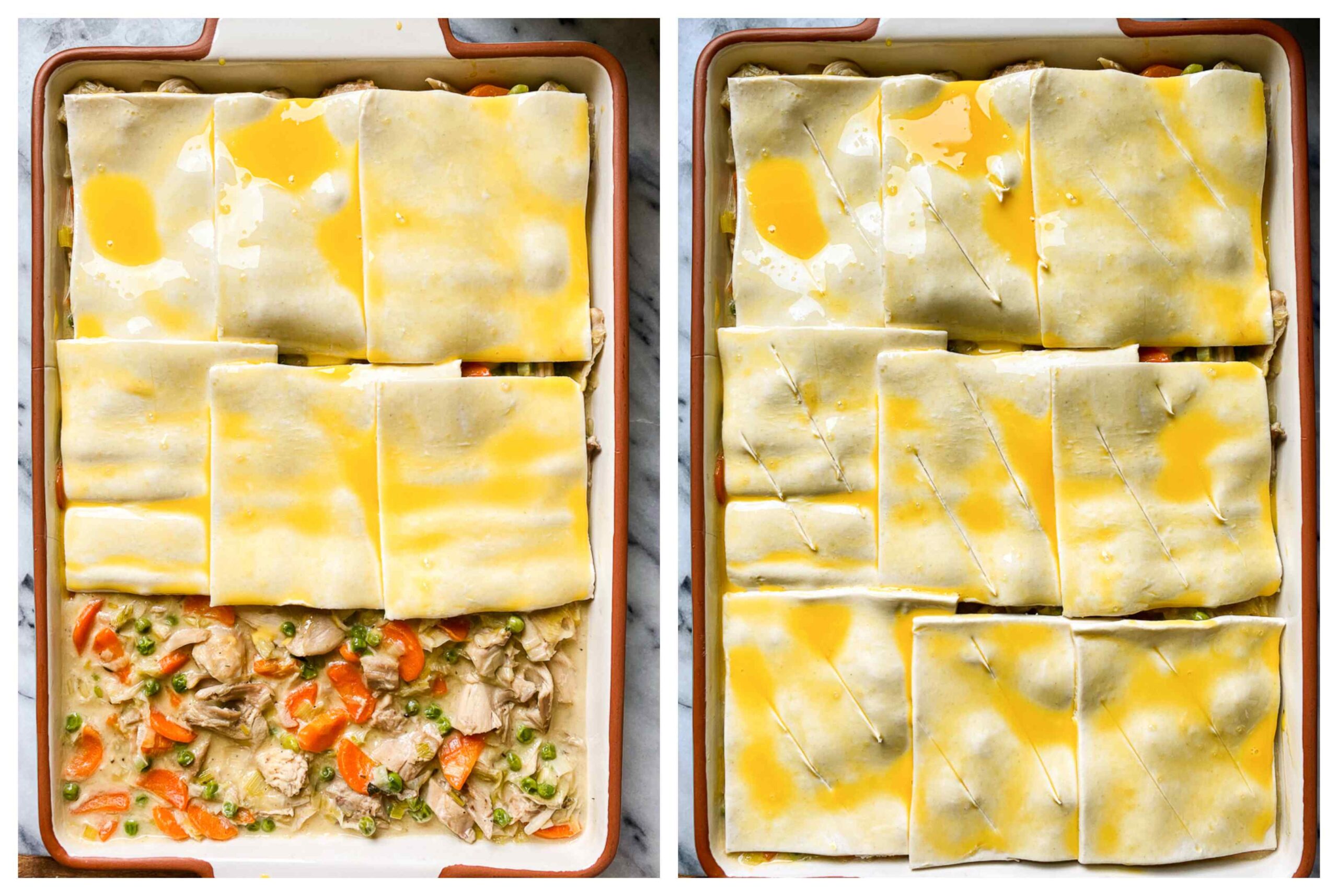 pot pie process images