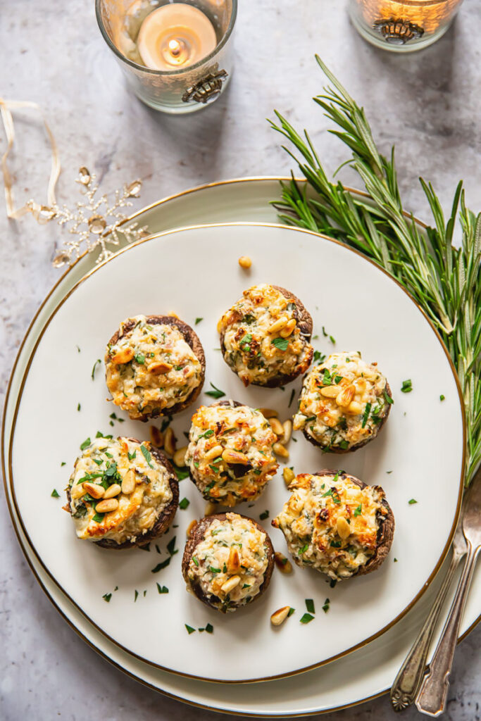 Stuffed Mushrooms with Cream Cheese and Prosciutto