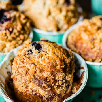 blackberry muffin closeup