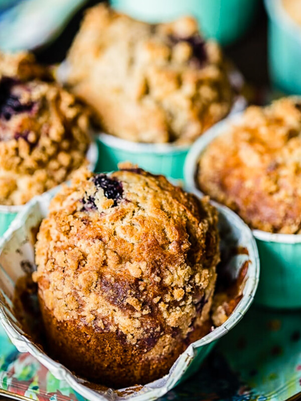 blackberry muffin closeup
