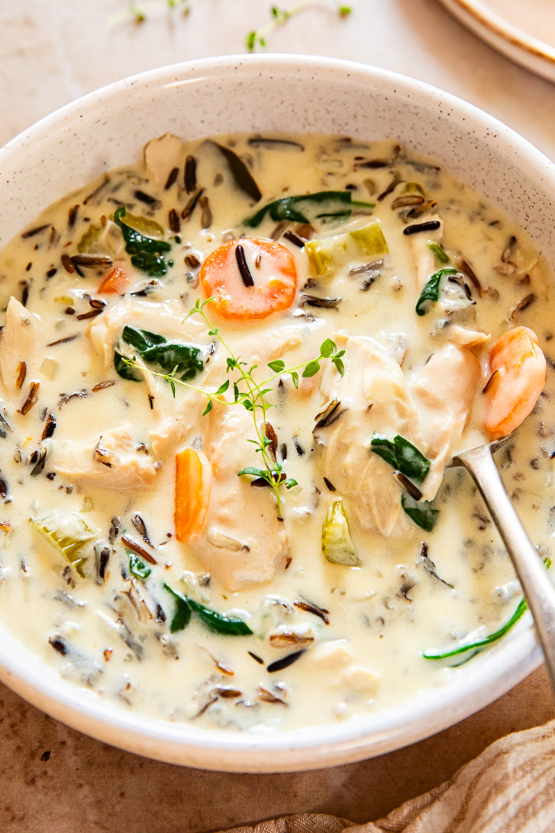 Creamy Chicken Wild Rice Soup - Vikalinka