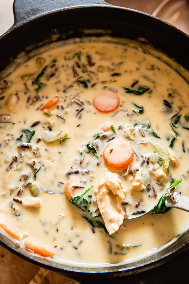 Creamy Chicken Wild Rice Soup - Vikalinka