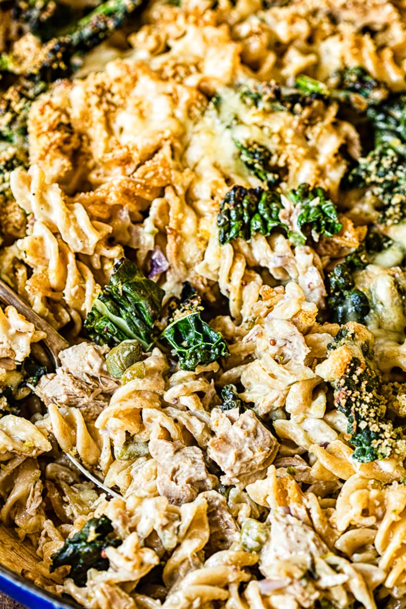 tuna noodle casserole with kale