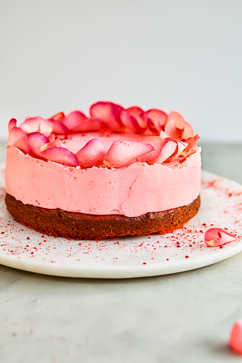 Red Velvet White Chocolate Truffle Cake