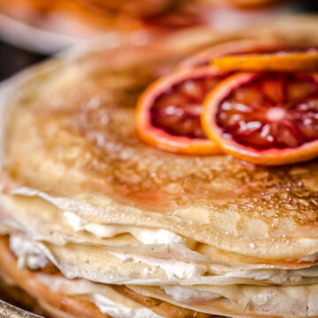 crepe cake closeup