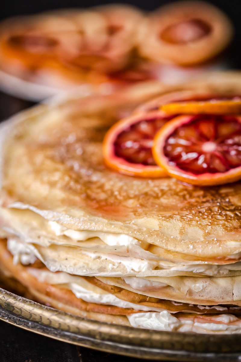 crepe cake closeup