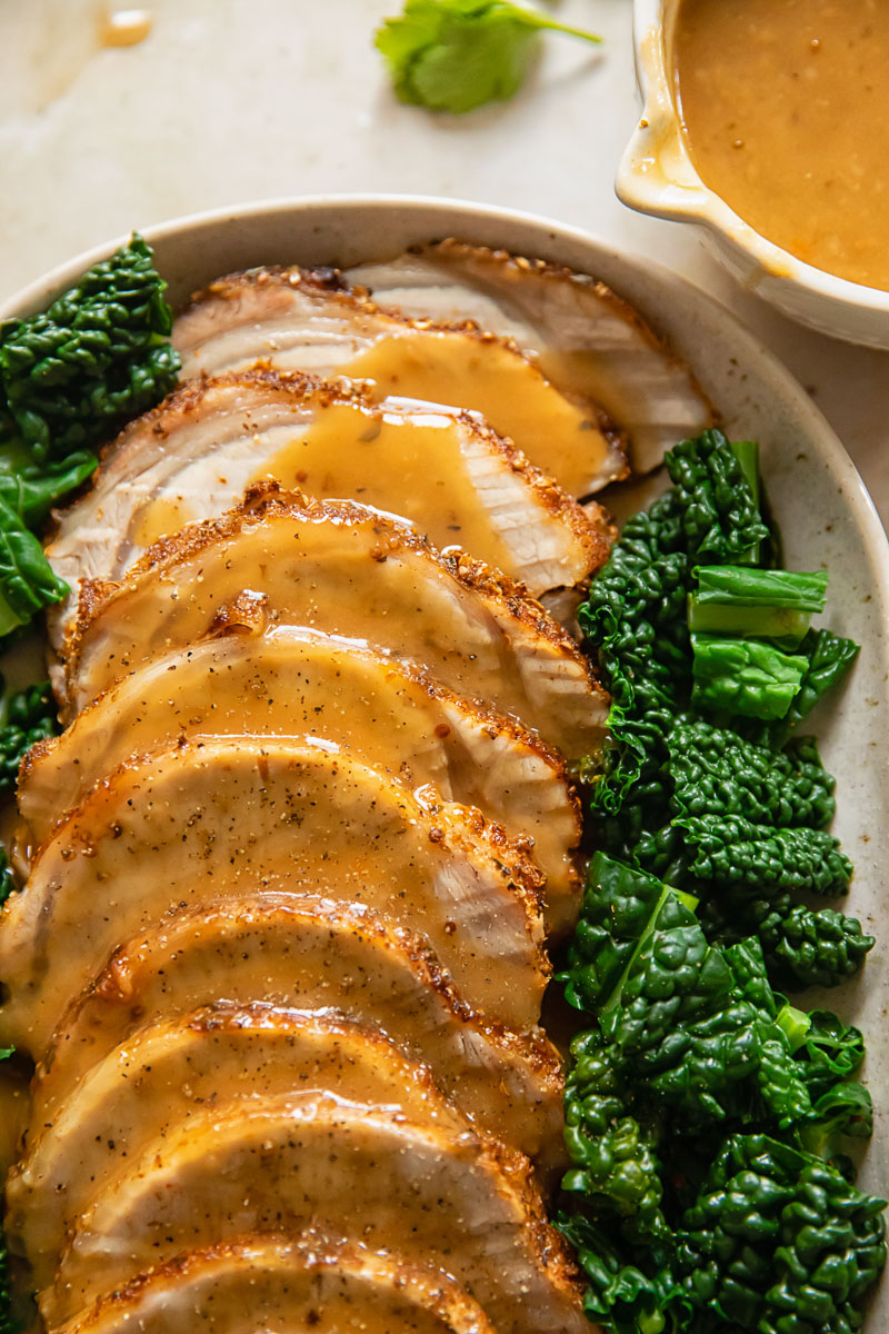 Pork Loin with Port Shallot Sauce - Vintage Kitchen Notes