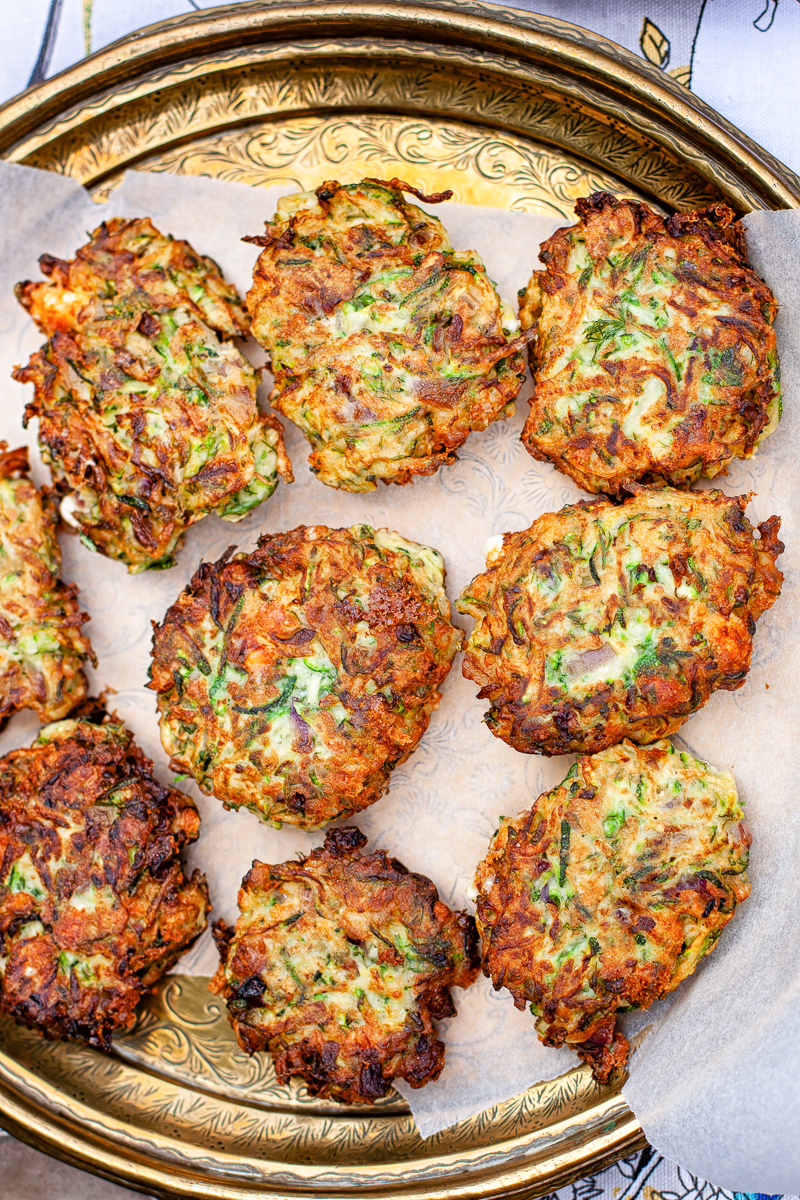 Feta And Zucchini Fritters With Garlic Yogurt Sauce Vikalinka