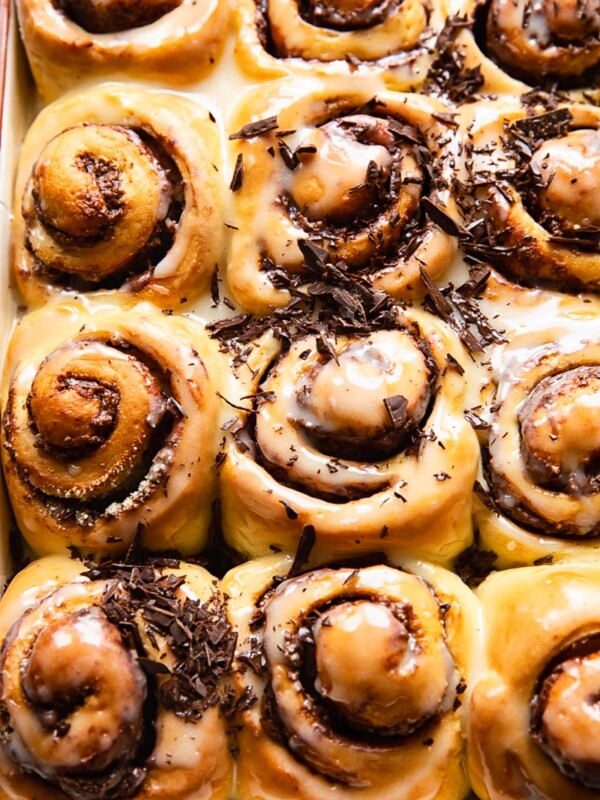 nutella rolls sprinkled with chopped chocolate