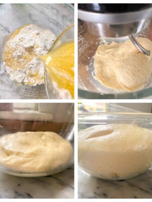 nutella roll dough process images