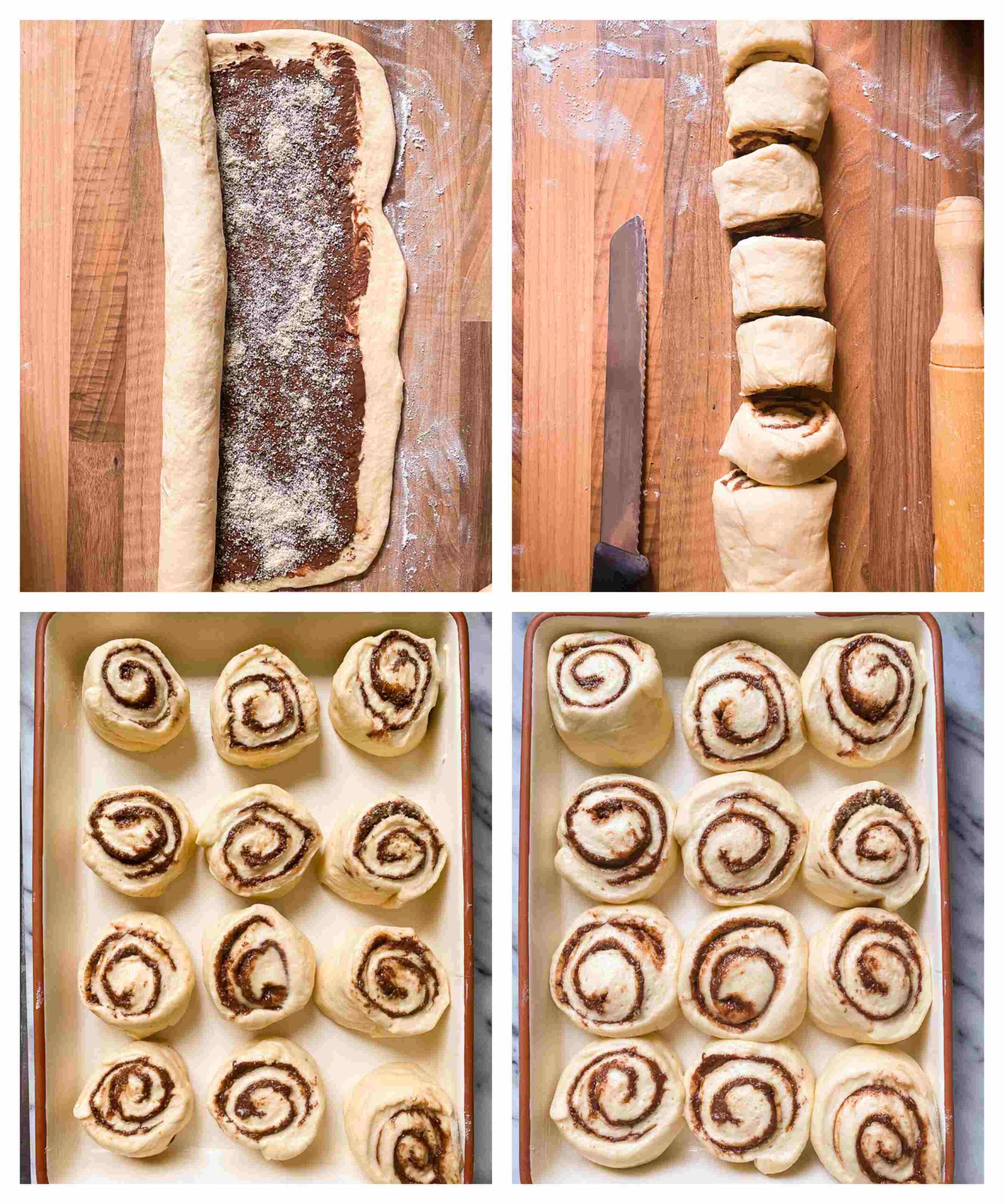 nutella rolls process images 2