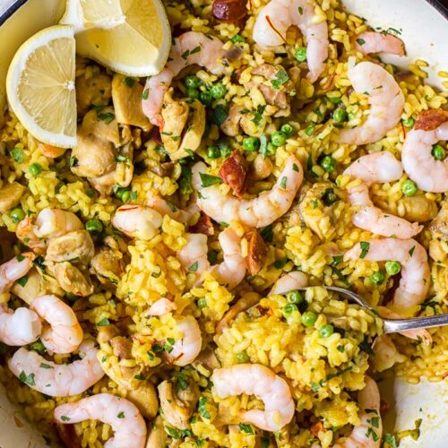 Easy Spanish Rice with Chicken and Shrimp