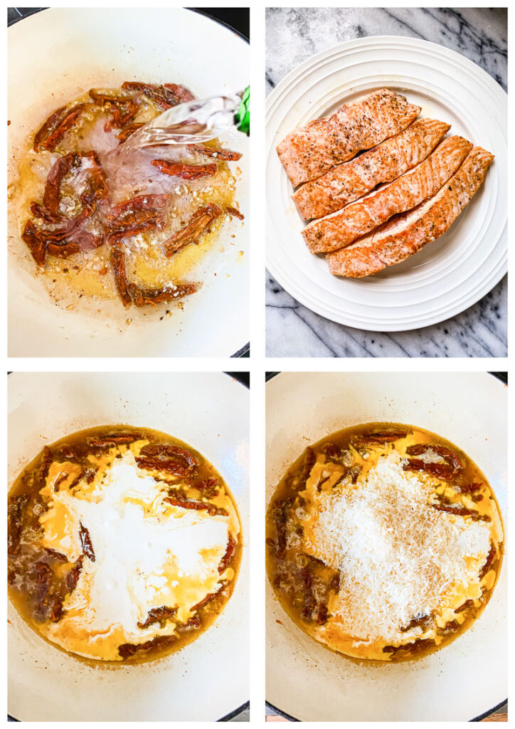 Tuscan Salmon with Parmesan Cream Sauce - Vikalinka