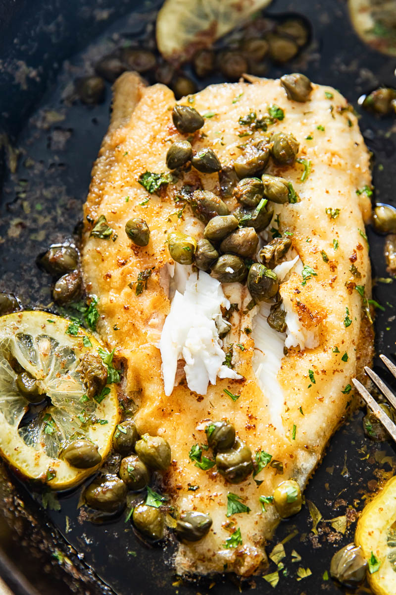 Pan Fried Fish With Lemon and Capers