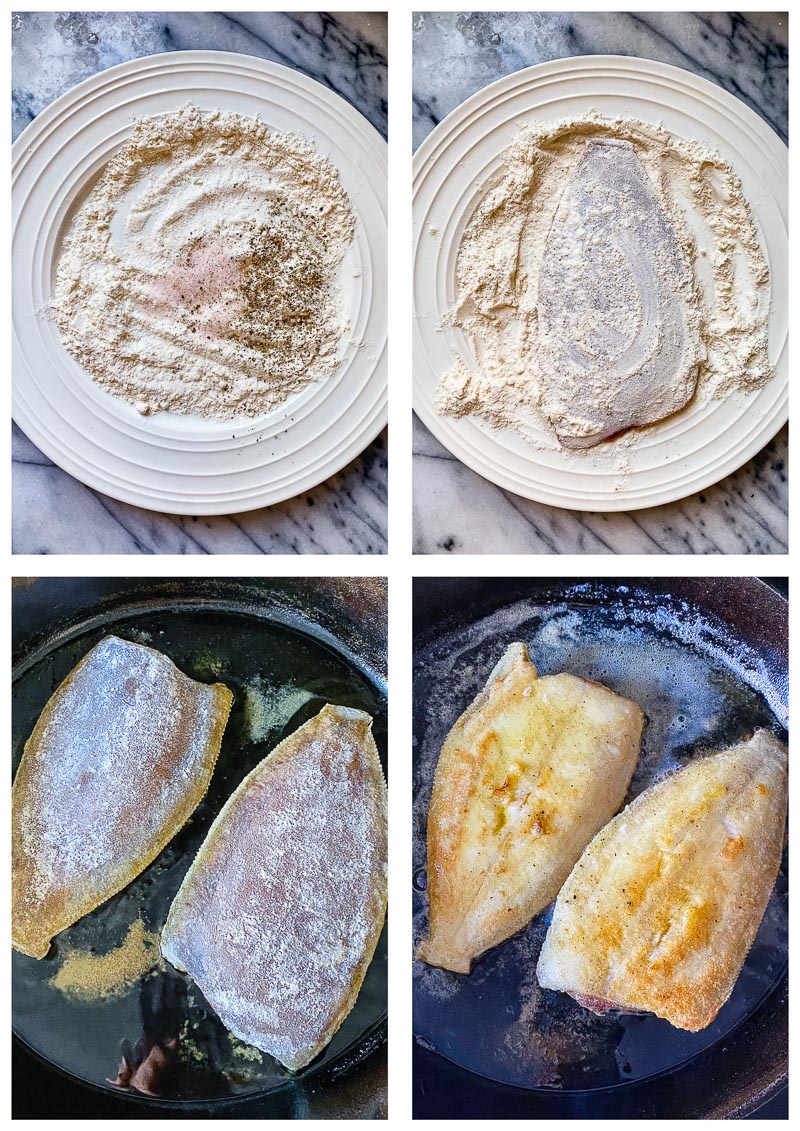 Sole Meuniere recipe process imagees