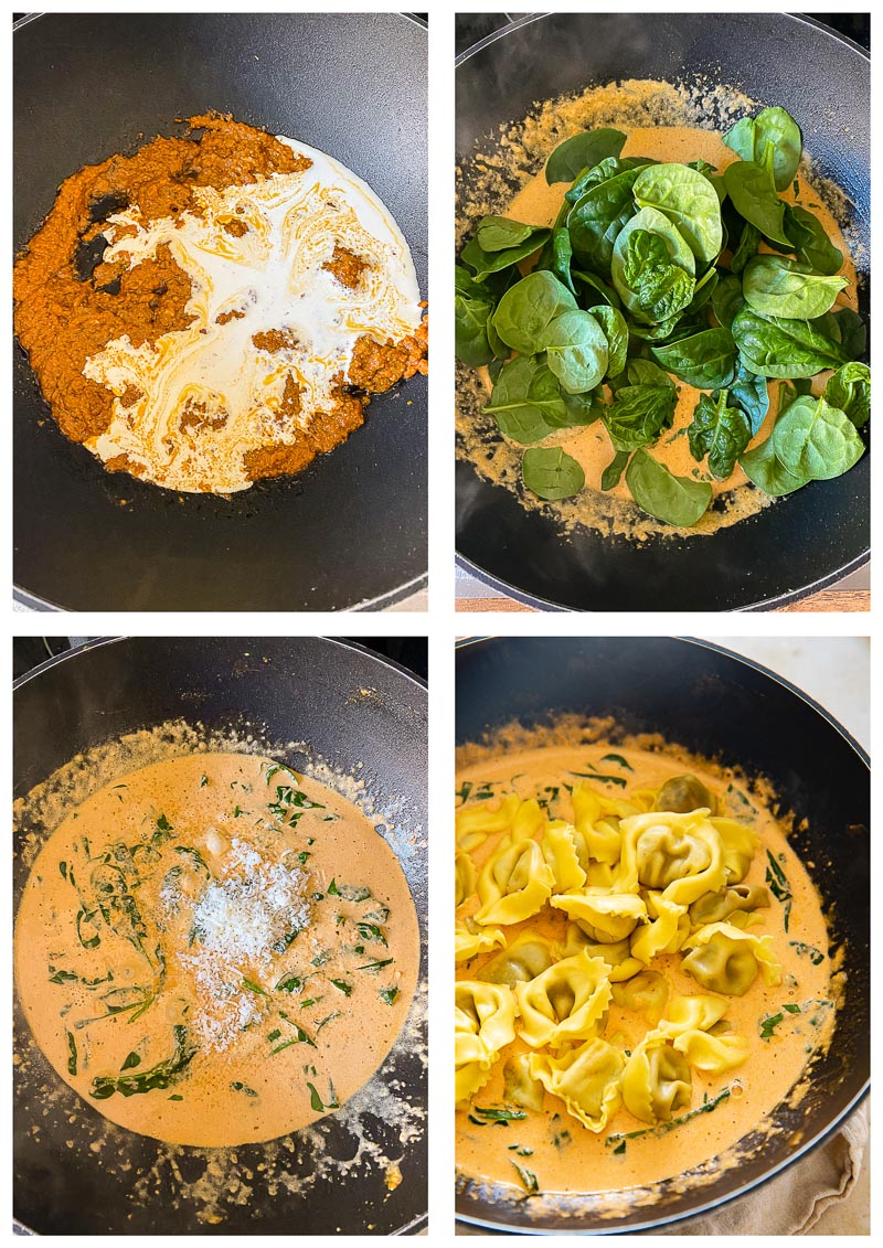 tortelloni sauce process images