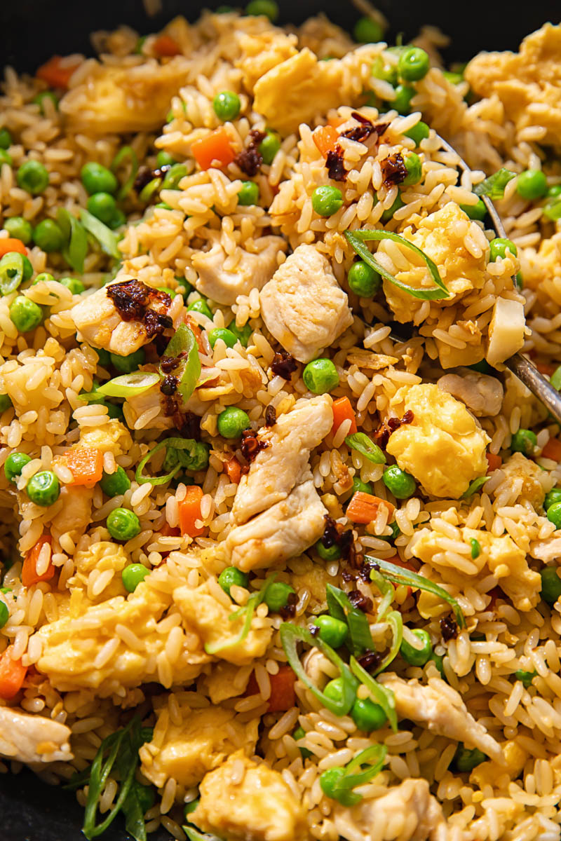 close up of fried rice