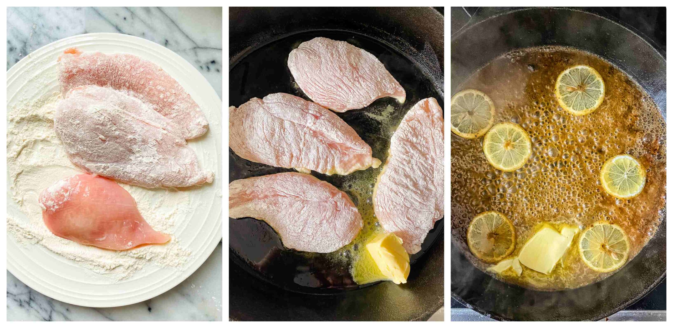 lemon butter chicken recipe process images