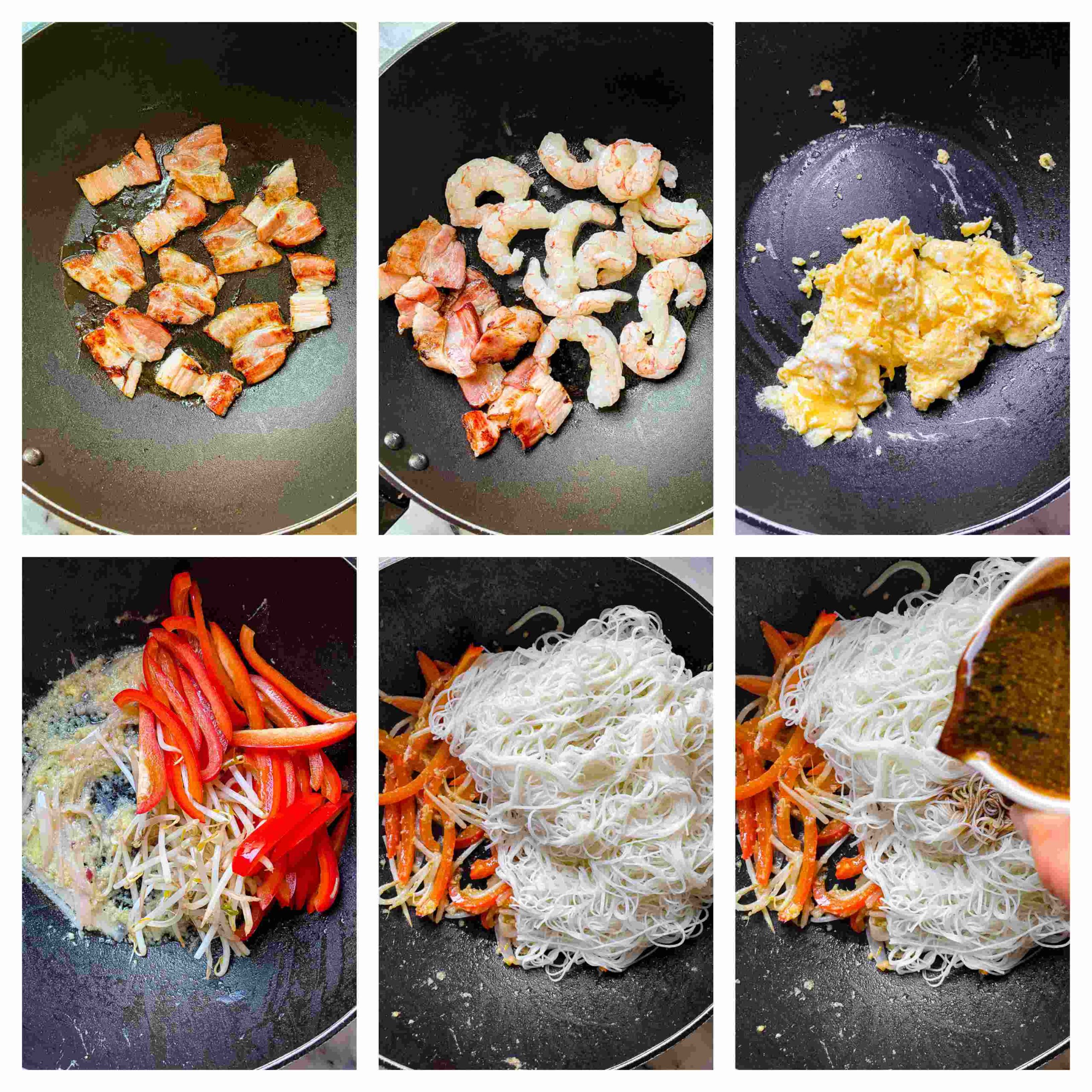 Singapore noodles process images