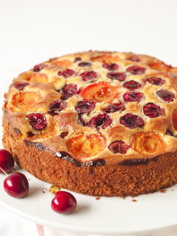 side viewcherry apricot cake