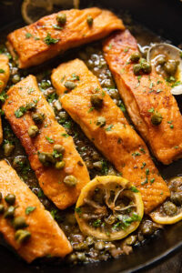 Salmon Piccata in Lemon Caper Sauce - Vikalinka