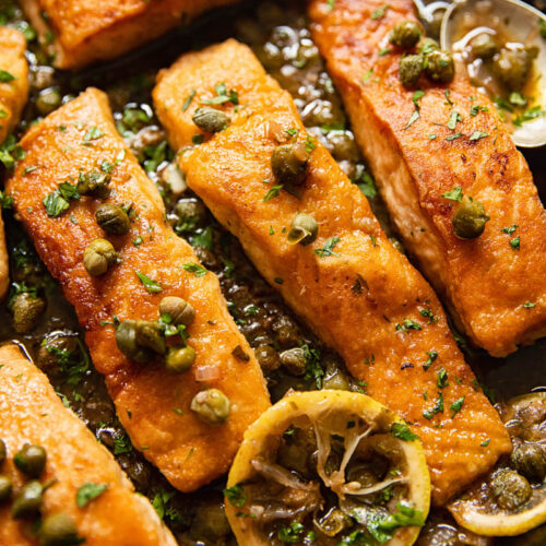 Salmon Piccata in Lemon Caper Sauce - Vikalinka