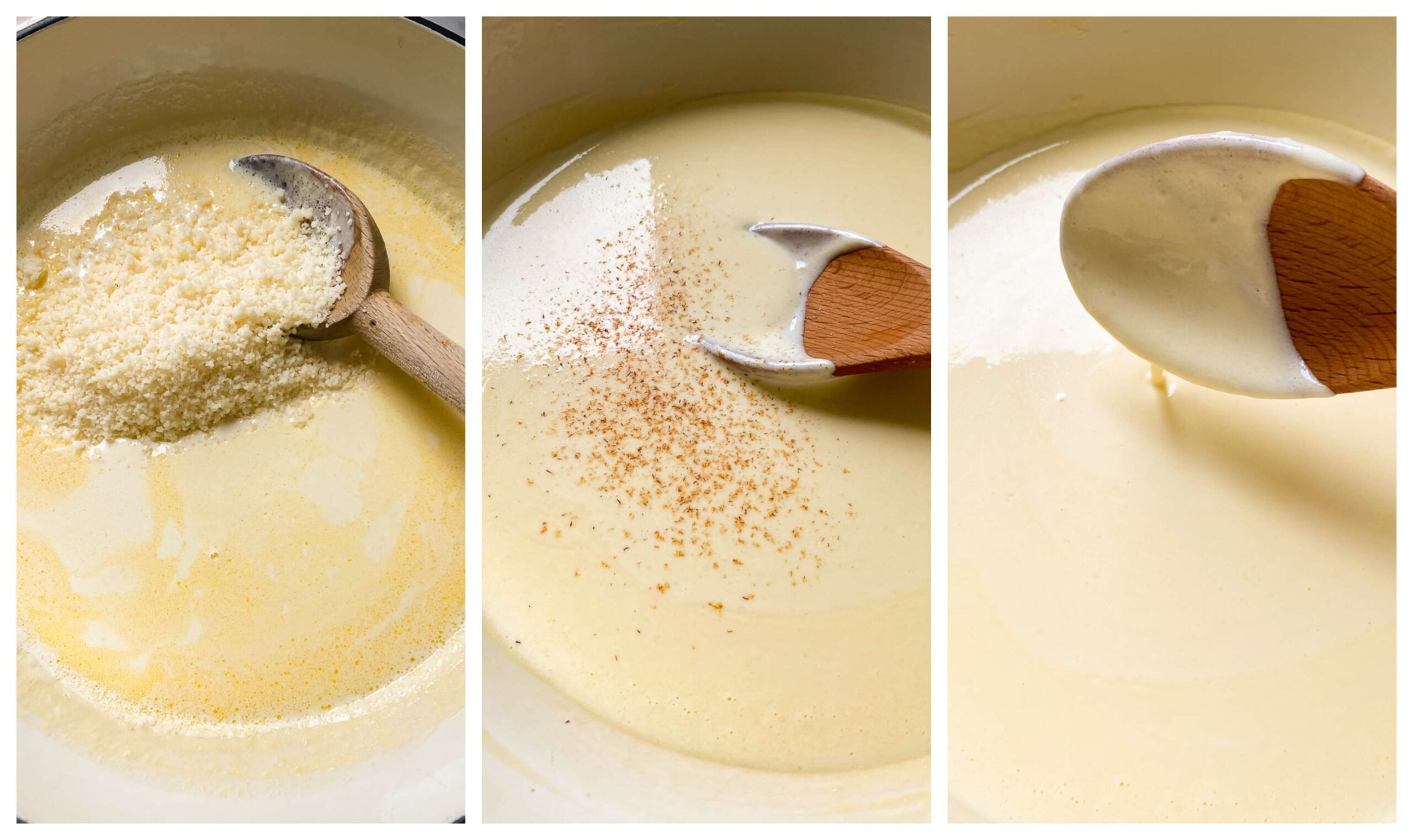 Alfredo sauce process images