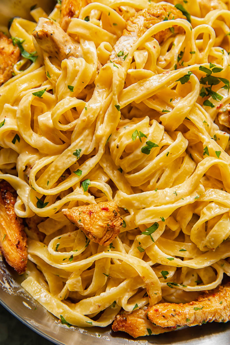 Cajun Chicken Alfredo close up