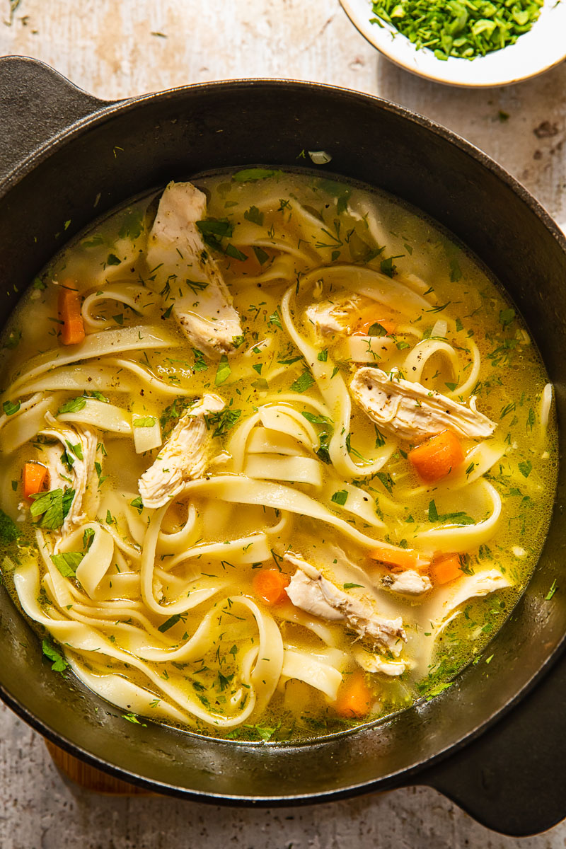 Homemade Chicken Noodle Soup (from scratch!)