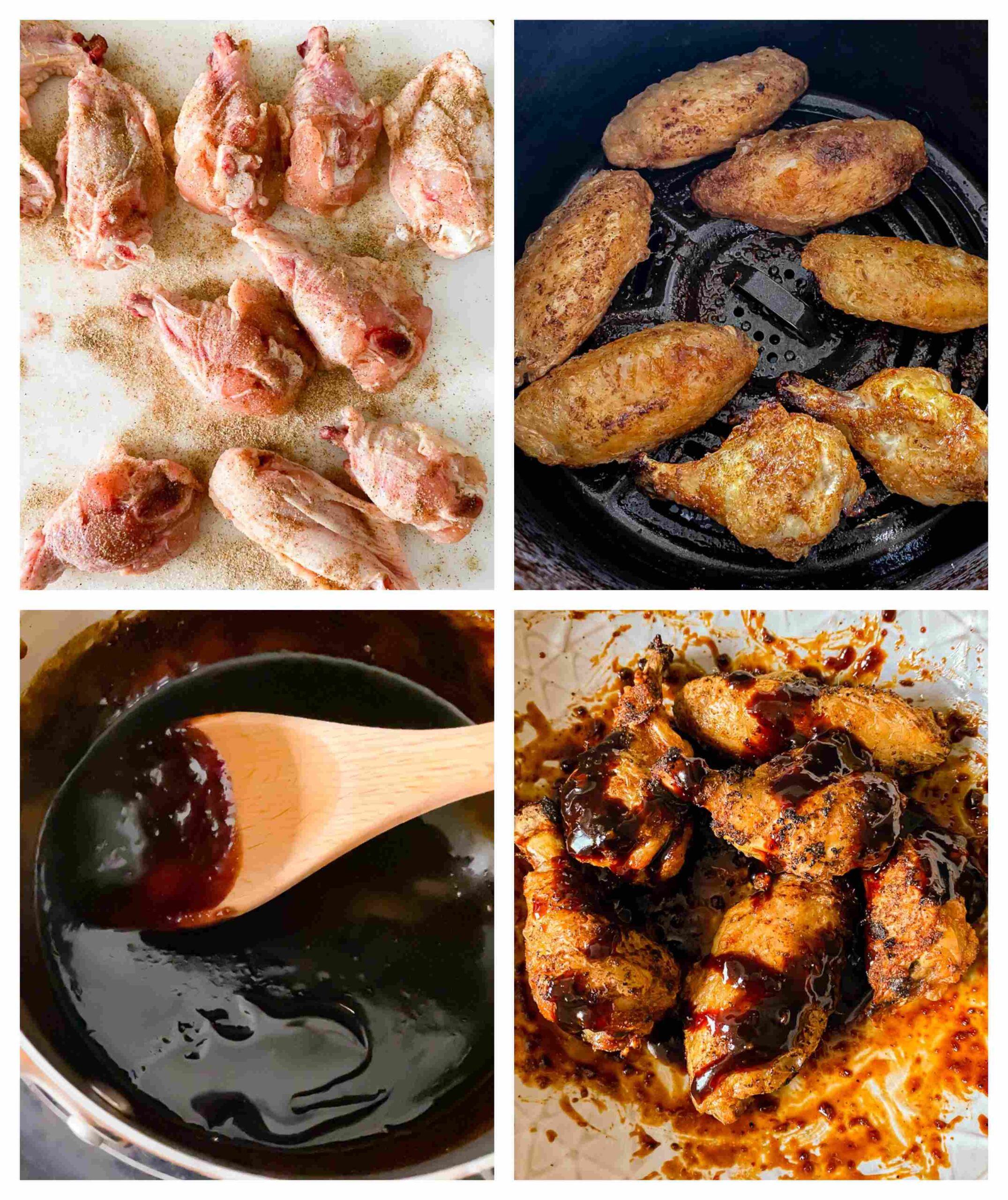 process images for air fryer chicken wing recipe