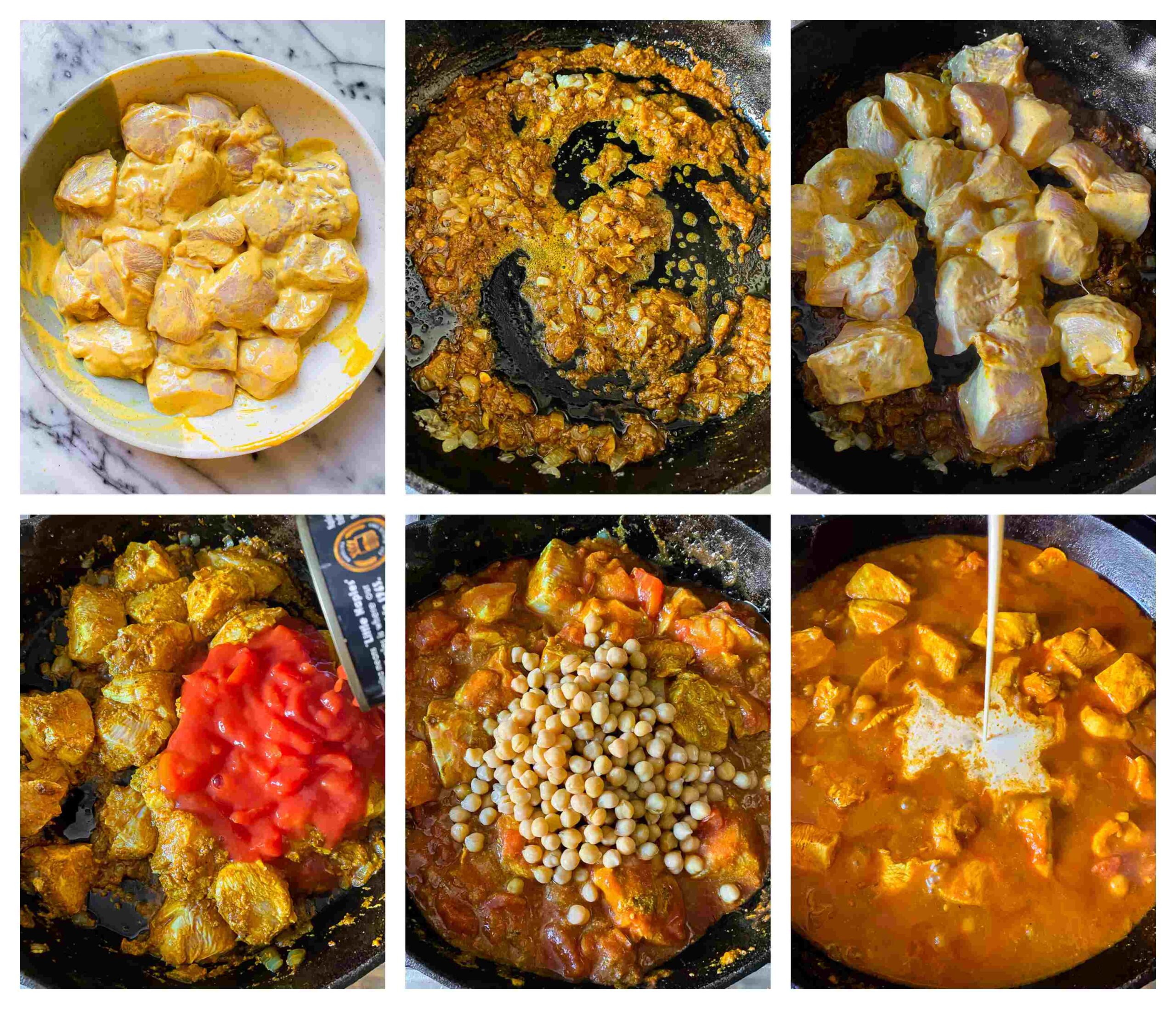 chicken tikka masala recipe process images