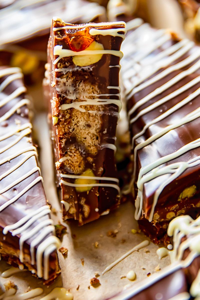 close up of fridge cake