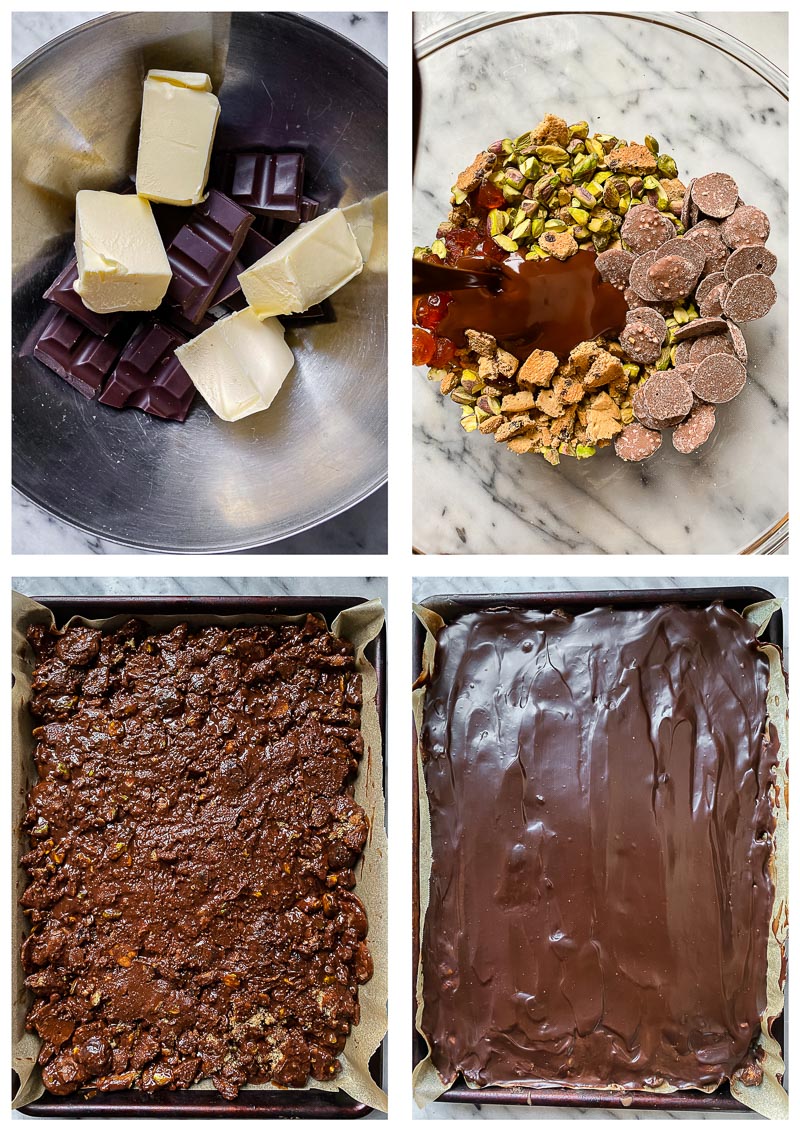 fridge cake process images