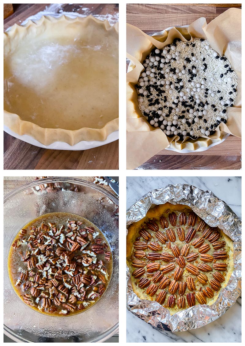 pecan pie recipe process images