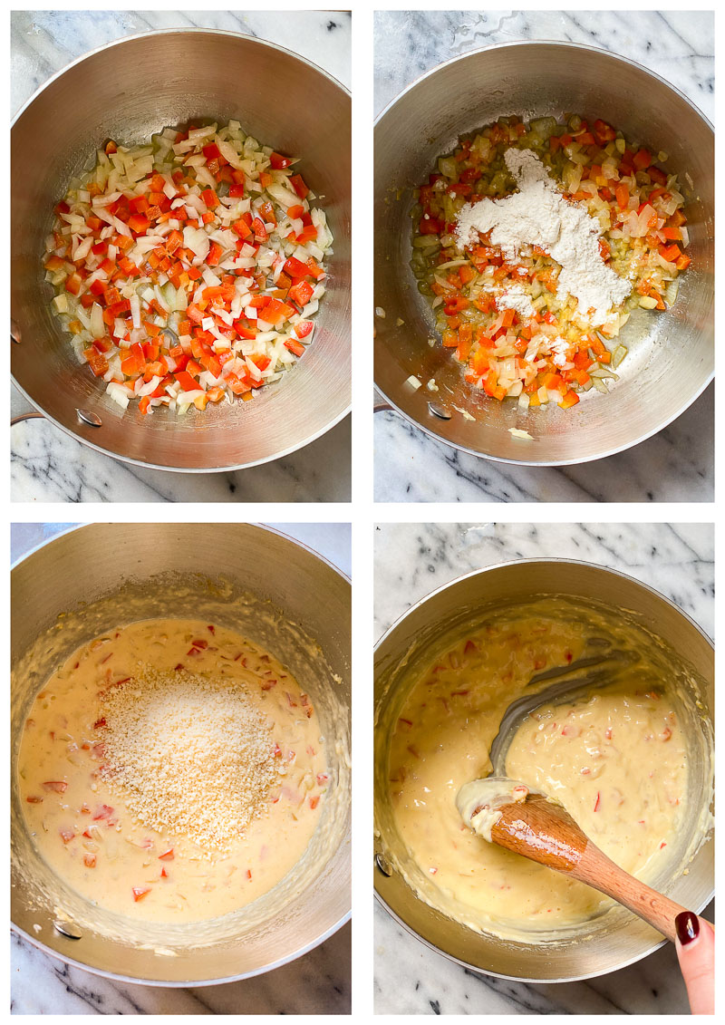 scalloped corn recipe process images
