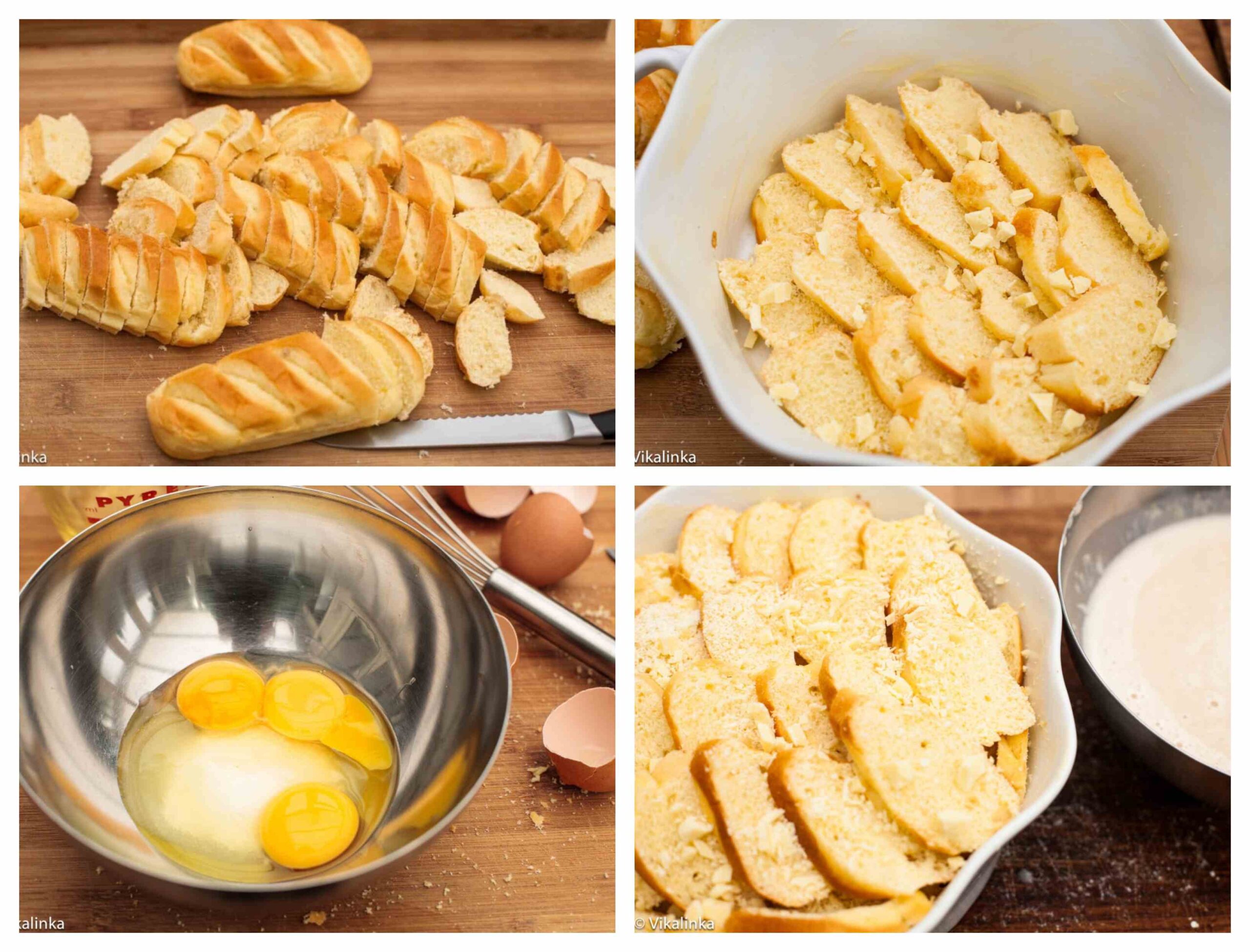 brioche bread and butter pudding recipe process images